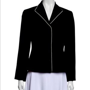 LAFAYETTE 148 Black Cropped Career Blazer Petite 6